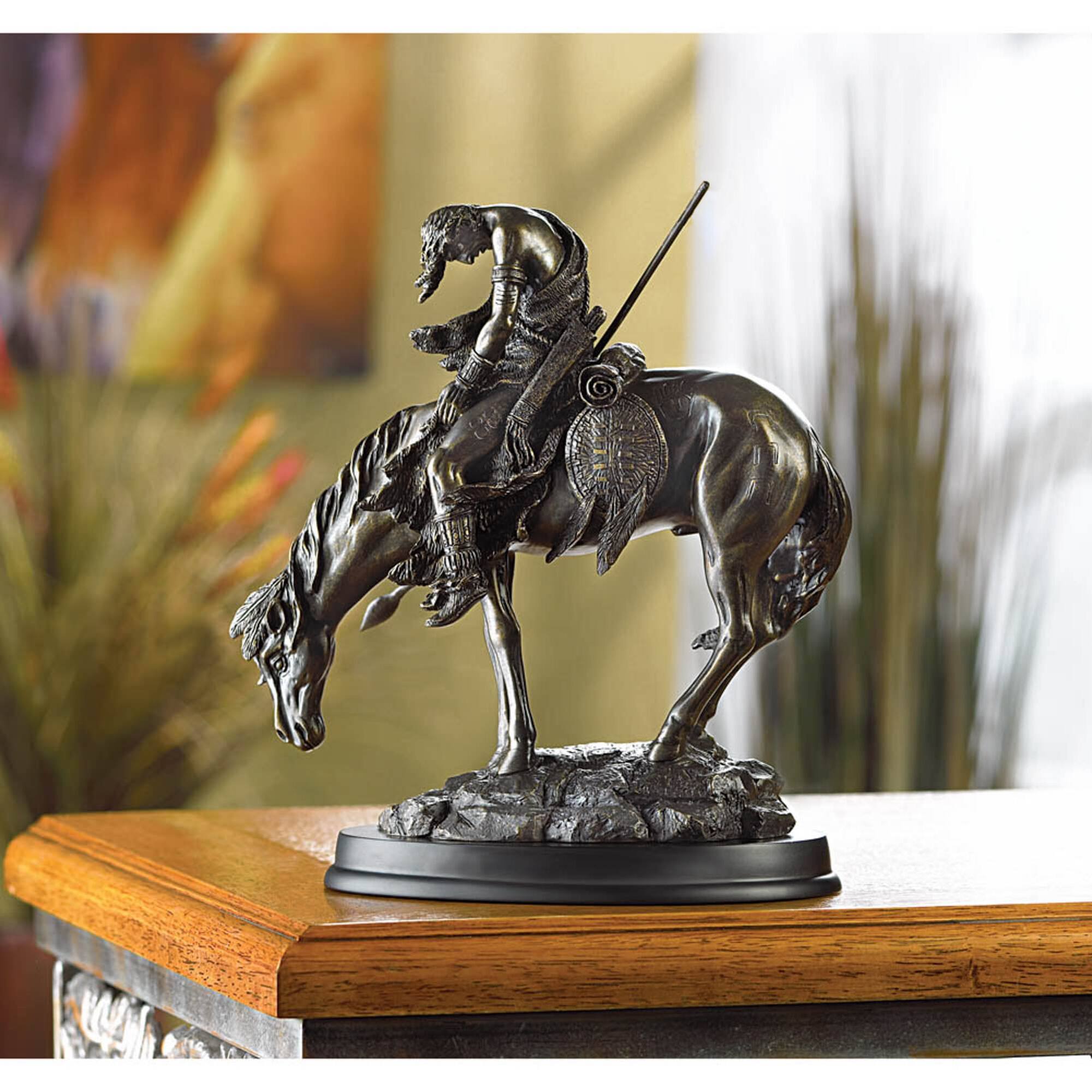 9" End of The Trail Statue